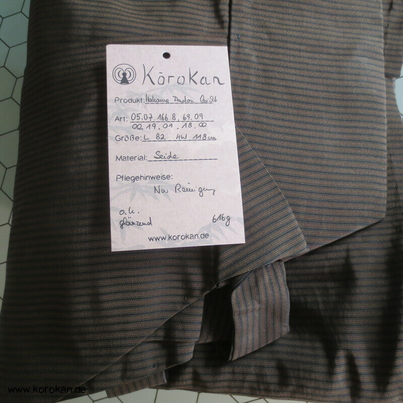 braun schwarz gestreifte Hakama - Andon - Rock - Typ