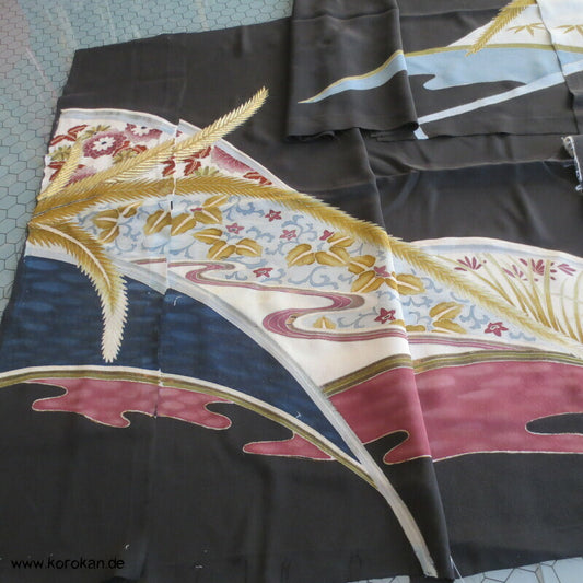 Araihari Tomesode Kimono Stoffreste - nur als Bastelmaterial