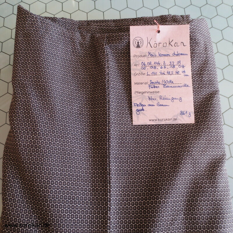 Mens Komon Kimono Wolle Seide gewebtes Kikko Muster