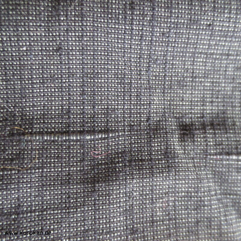anthrazitgrauer Herren Tsumugi Seiden Kimono,