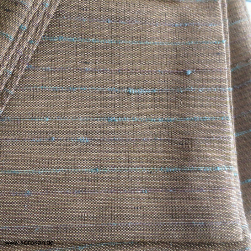 braun mit blauen Streifen Kaku Obi aus Kimono Stoff