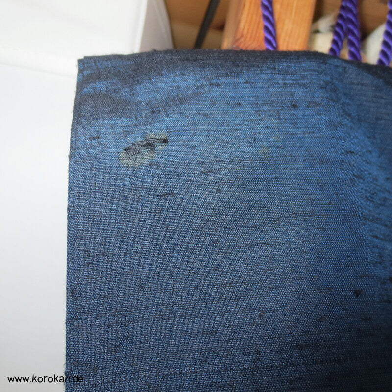 Spatz im Bambus gemaltes Futter, Haori Tsumugi Seide Kimono Jacke