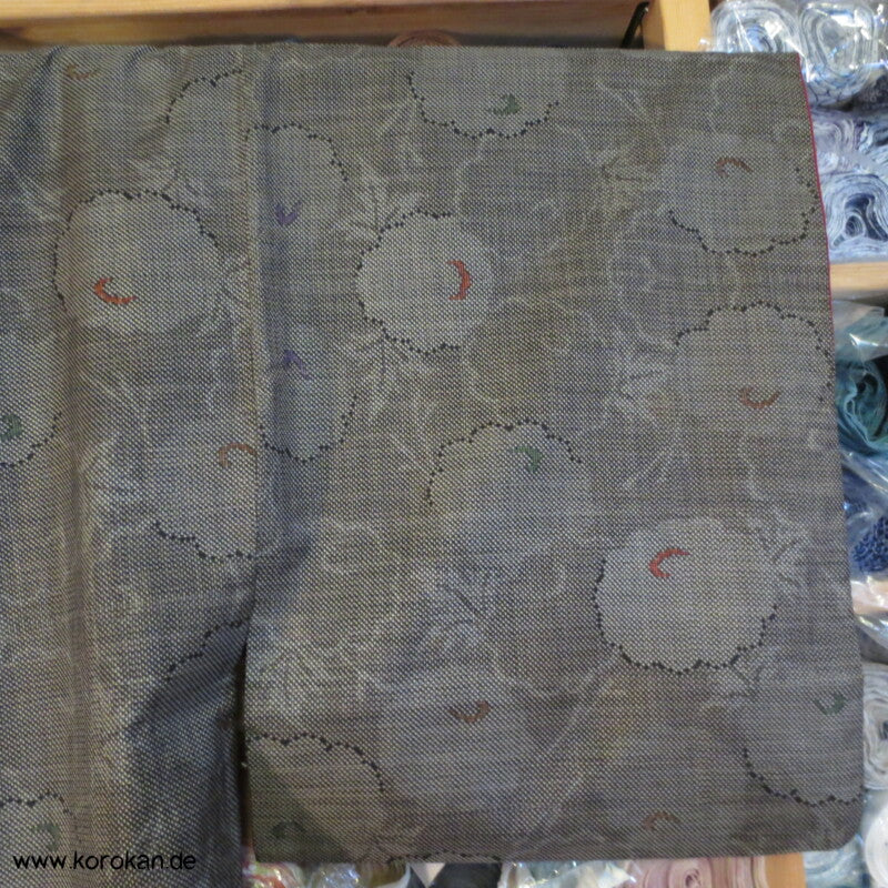 Kugel Chrysanthemen Kasuri Tsumugi Seiden Kimono