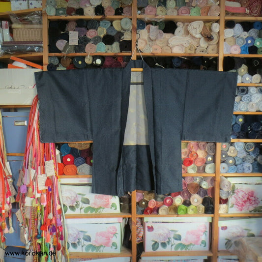 dicker Tsumugi Haori Männer Kimono Jacke, gewebtes Futter, wie neu