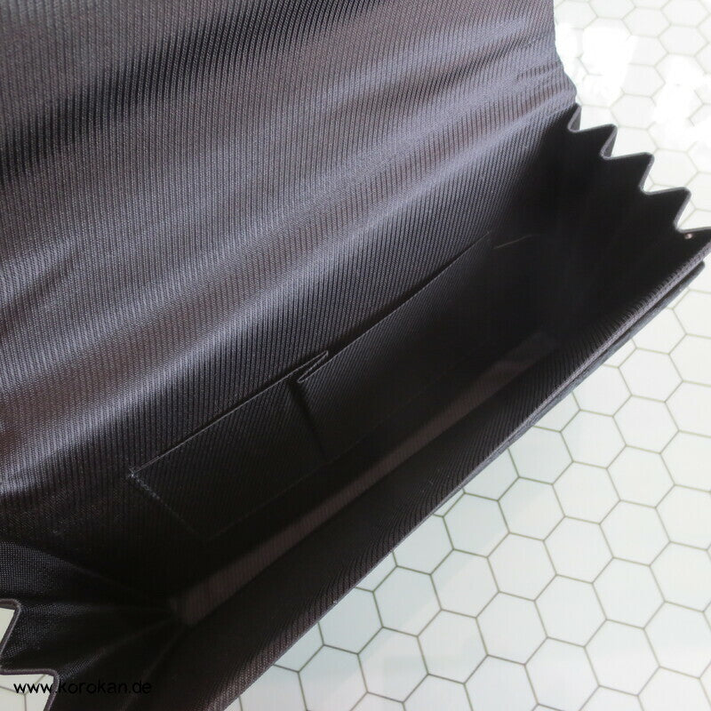 schwarze Seidendamast Clutch Tasche - für Party oder Silvester, Oper etc..