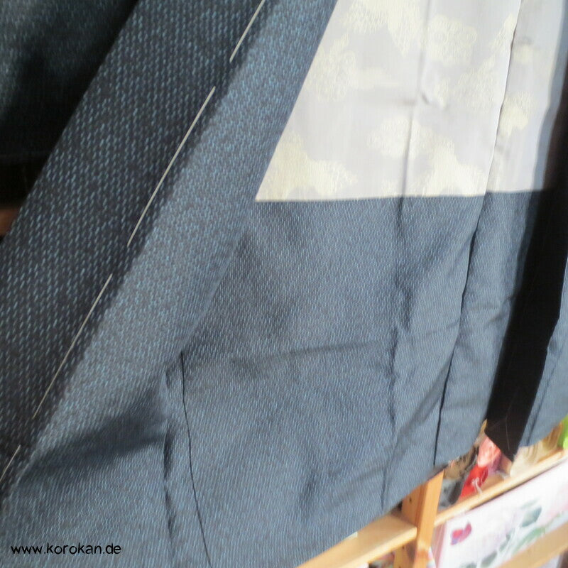 dicker Tsumugi Haori Männer Kimono Jacke, gewebtes Futter, wie neu