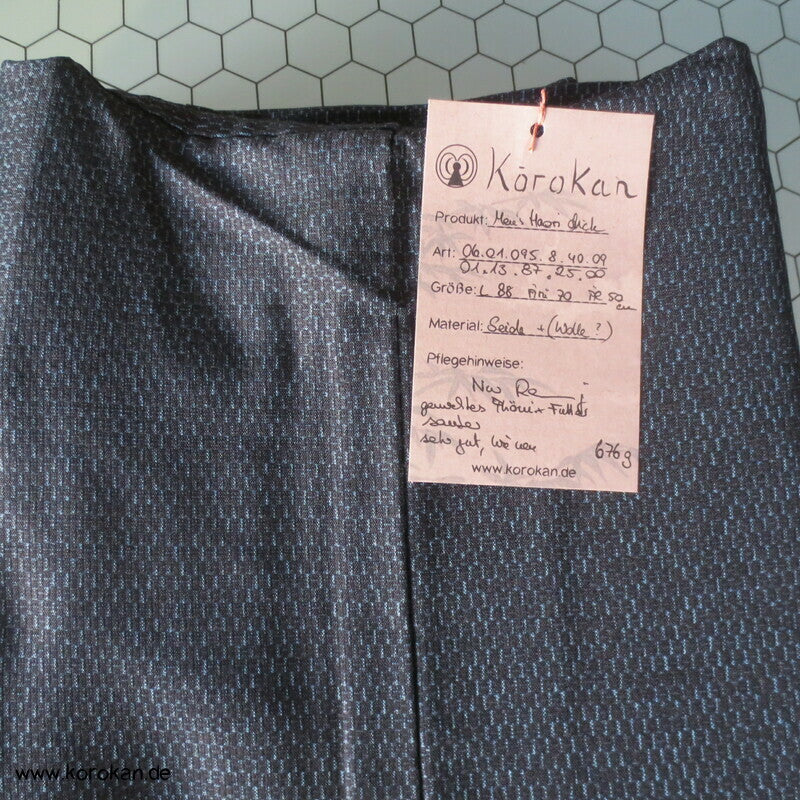 dicker Tsumugi Haori Männer Kimono Jacke, gewebtes Futter, wie neu