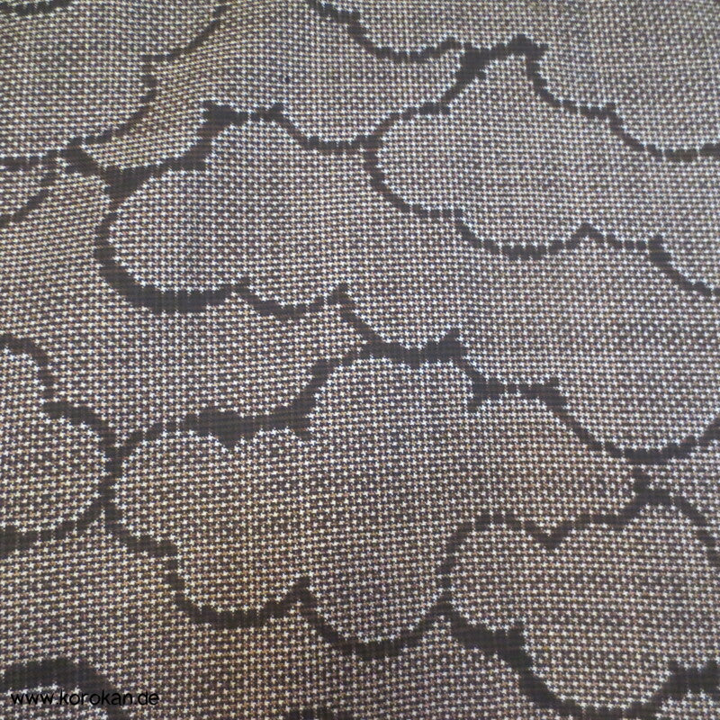 Wolken sand - schwarz Kasuri Tsumugi Seiden Kimono