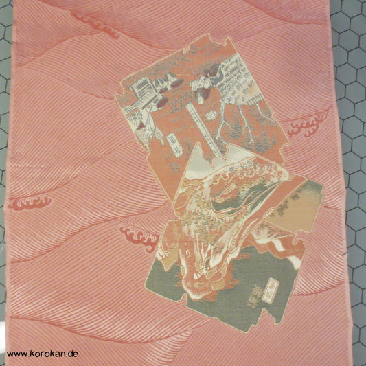 Wellen und Shikishi Omeshi Seiden Jacquard Araihari Kimono