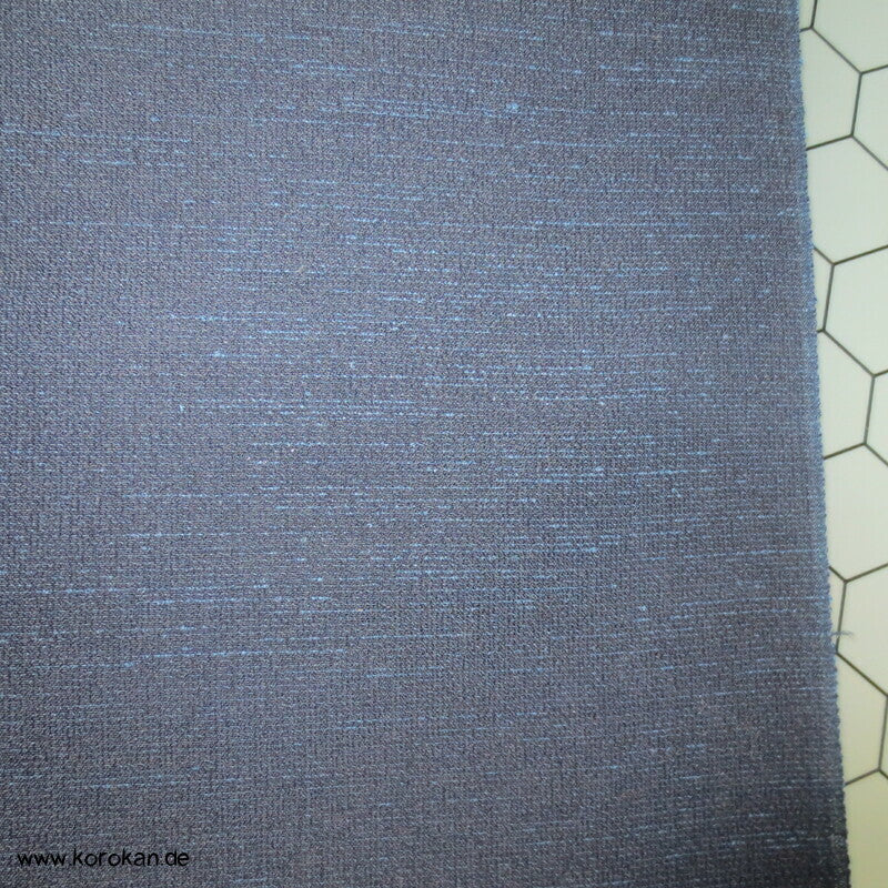blauschwarze leichte Wolle / Seide Männer Kimono Tanmono