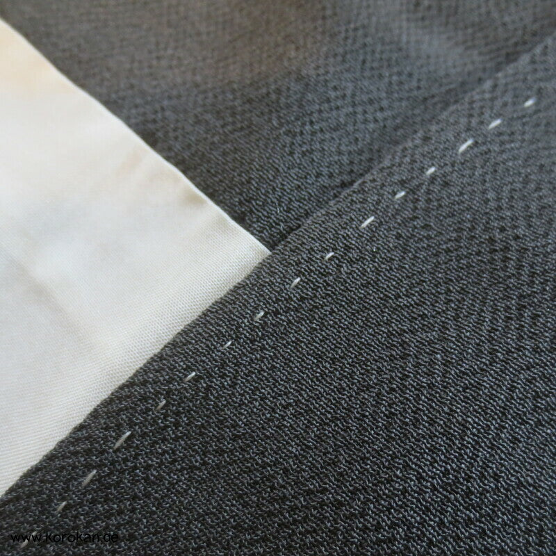 Bambus auf schiefergrauer Crepe Seide Iro Tomesode Kimono
