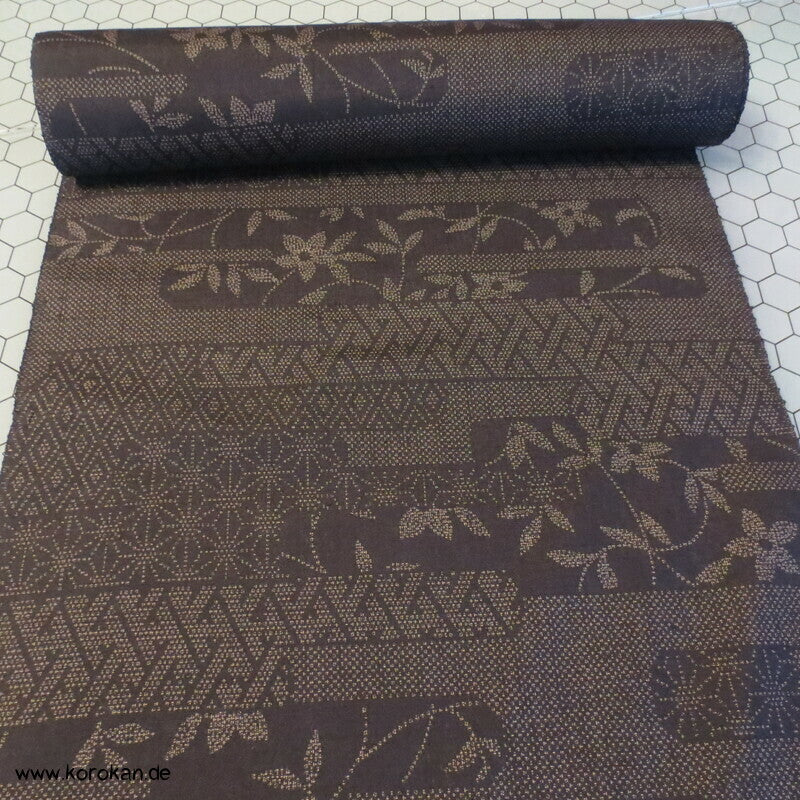 Stoffrolle Tsumugi Kimono Seide Tanmono Egasumi Nebel mit Mustern