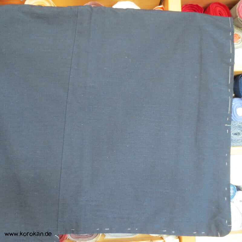 Haori Tsumugi Seide Kimono Jacke, handgemaltes Landschaftsfutter