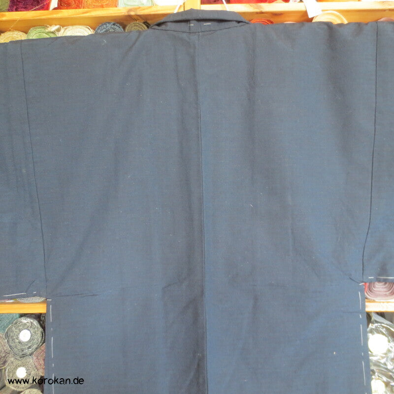 Haori Tsumugi Seide Kimono Jacke, handgemaltes Landschaftsfutter