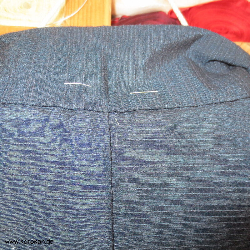 Haori Tsumugi Seide Kimono Jacke, handgemaltes Landschaftsfutter