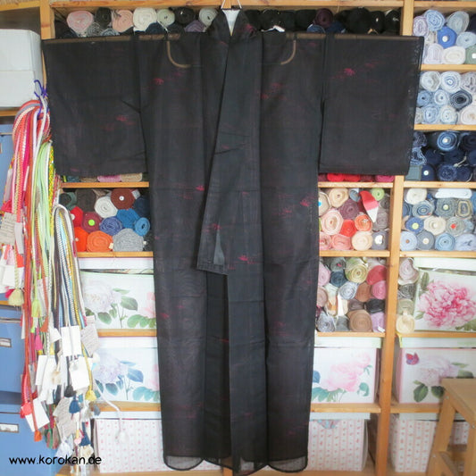Sha Drehergewebe Bambus Hitoe ungefütterter Kimono