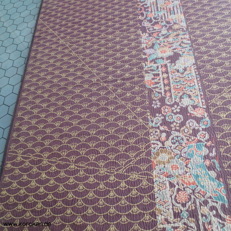 Segaiha Blütenband Wolle / Seide Kimono Krepp Stoffrolle