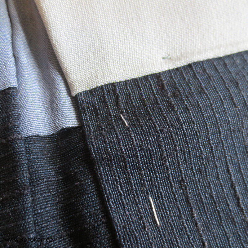 Haori Tsumugi Seide Kimono Jacke, handgemaltes Landschaftsfutter