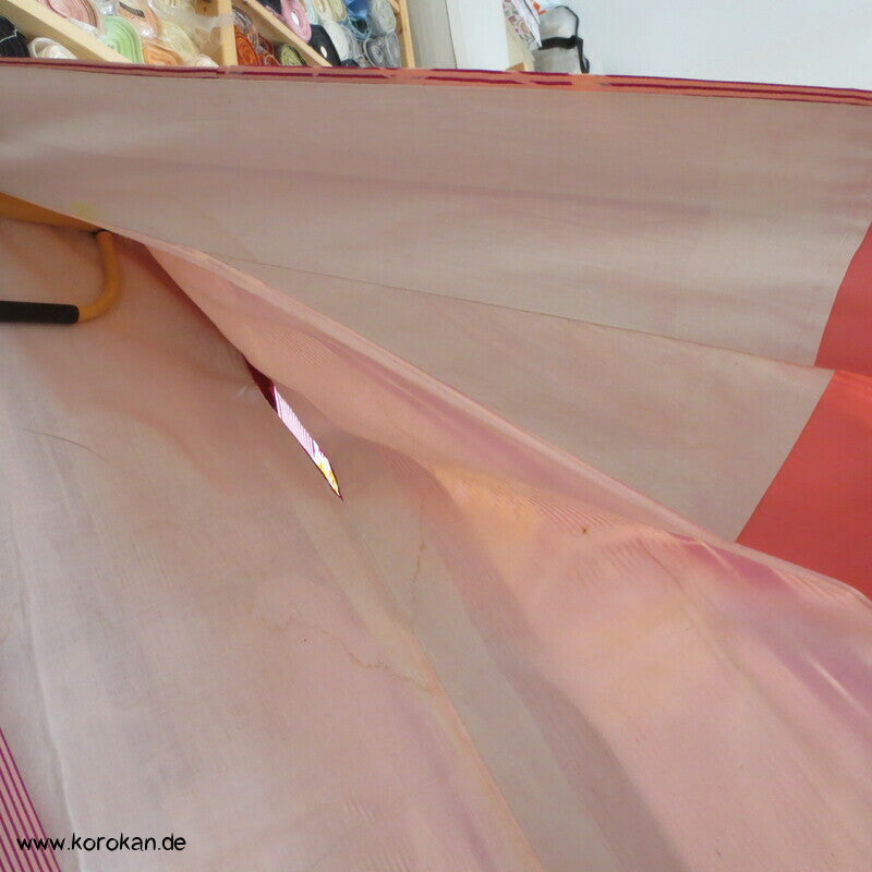 Satin Kasuri Streifen, Nadeshiko Komon Kimono