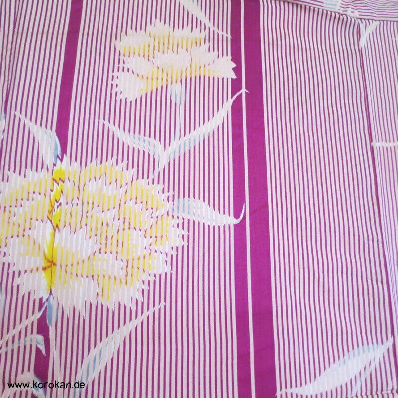 Satin Kasuri Streifen, Nadeshiko Komon Kimono