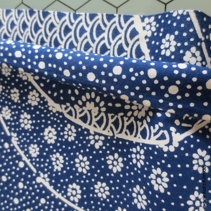 Ahornblätter Fluss Yukata Kimono japanischer Baumwoll Stoff