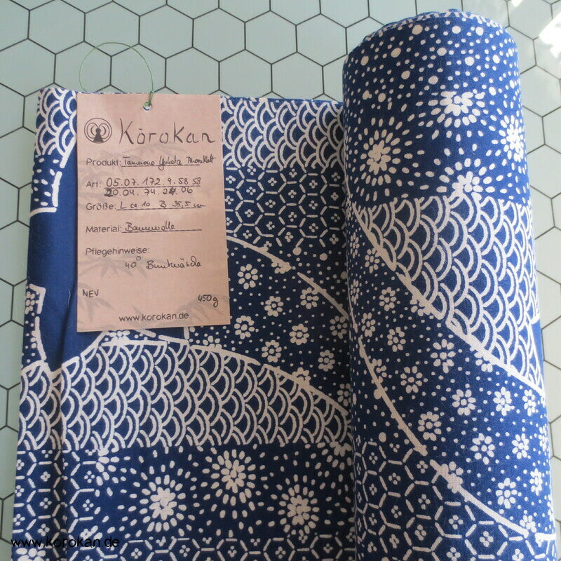 Ahornblätter Fluss Yukata Kimono japanischer Baumwoll Stoff