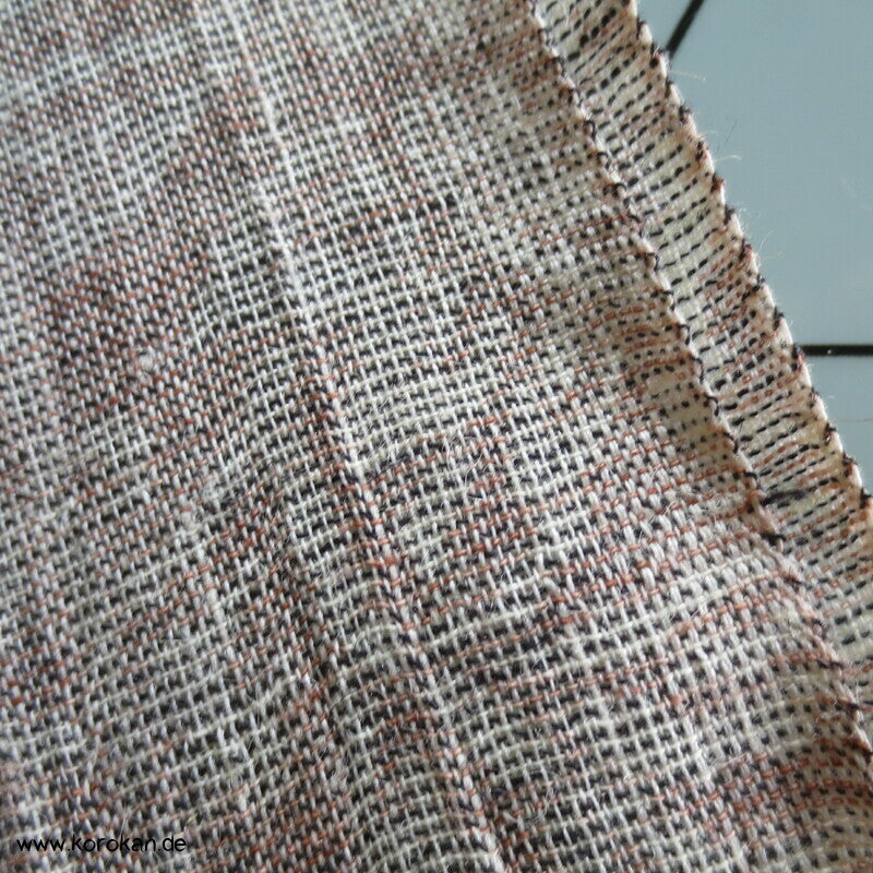 beige melierter Sommer Kimono Krepp Hanf/Polyester aus Japan