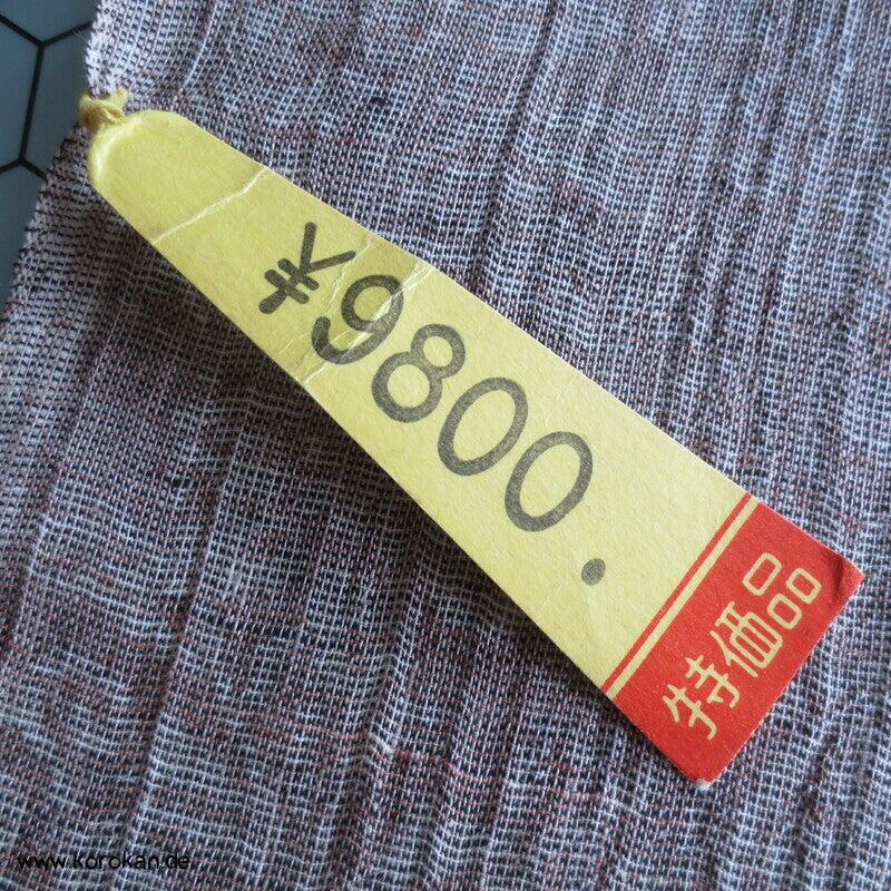 beige melierter Sommer Kimono Krepp Hanf/Polyester aus Japan