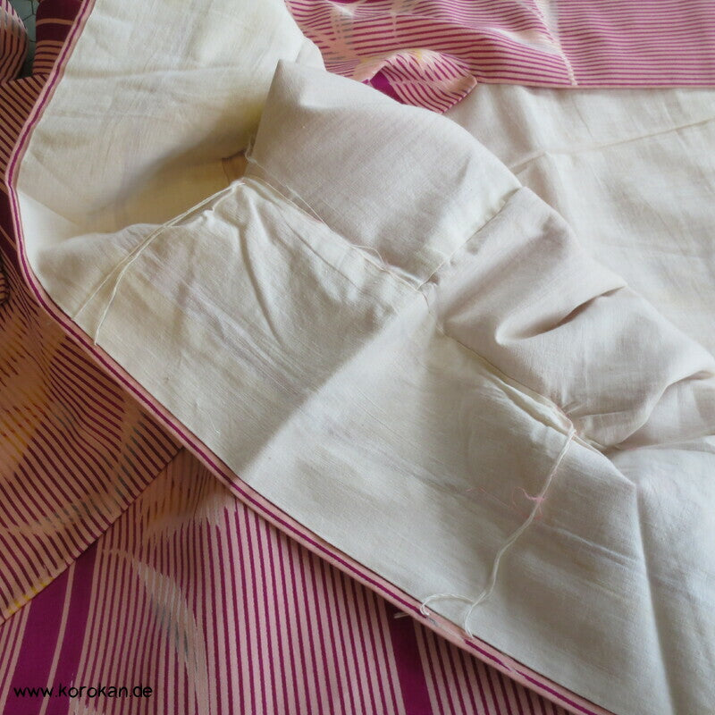 Satin Kasuri Streifen, Nadeshiko Komon Kimono