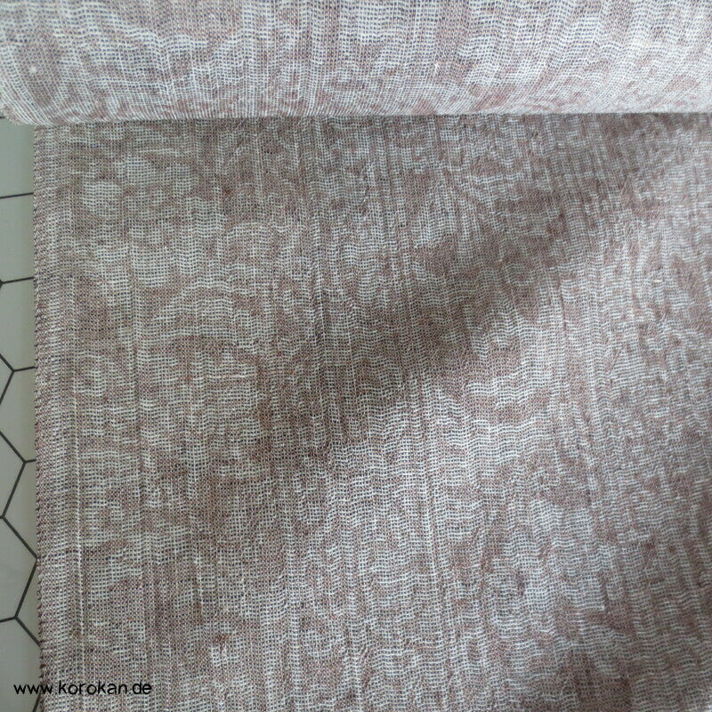 beige melierter Sommer Kimono Krepp Hanf/Polyester aus Japan