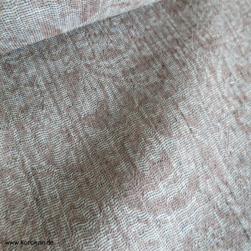beige melierter Sommer Kimono Krepp Hanf/Polyester aus Japan