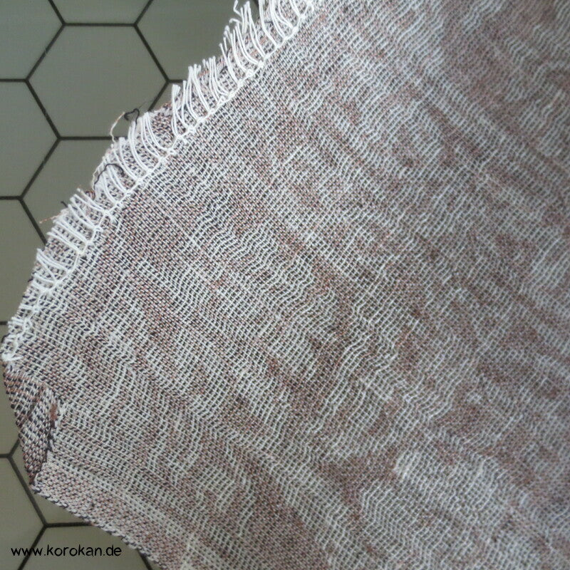 beige melierter Sommer Kimono Krepp Hanf/Polyester aus Japan