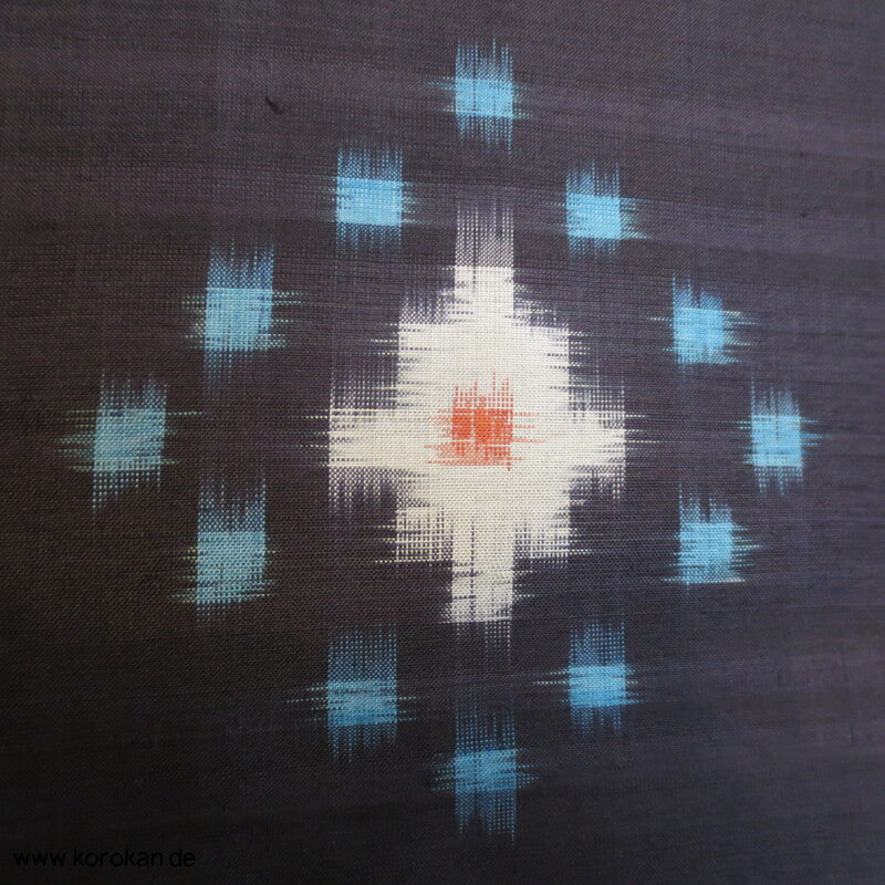 Kasuri Rauten Hitoe Meisen Seiden Kimono