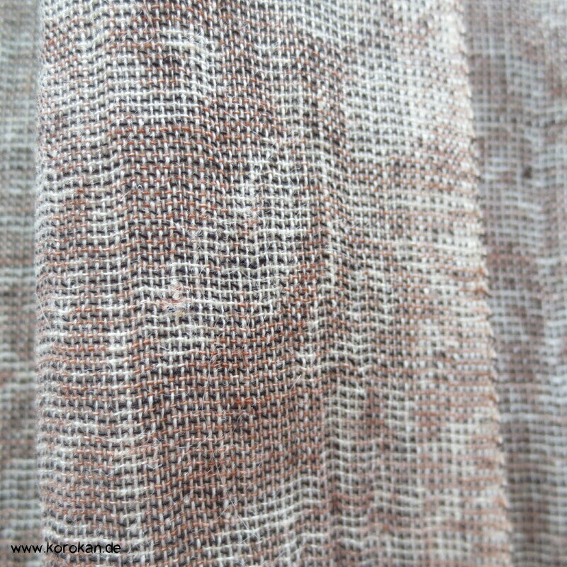 beige melierter Sommer Kimono Krepp Hanf/Polyester aus Japan