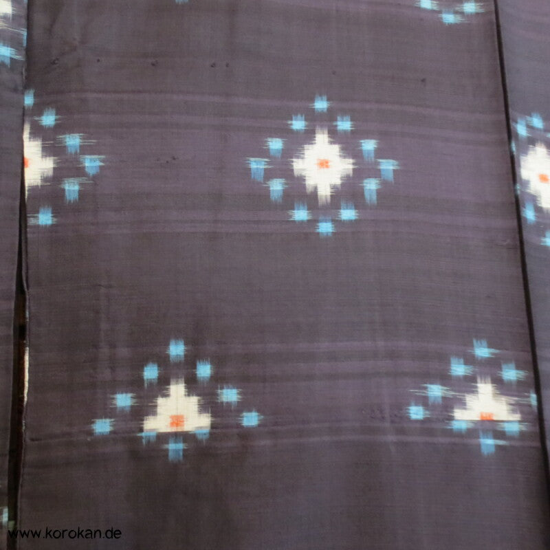 Kasuri Rauten Hitoe Meisen Seiden Kimono