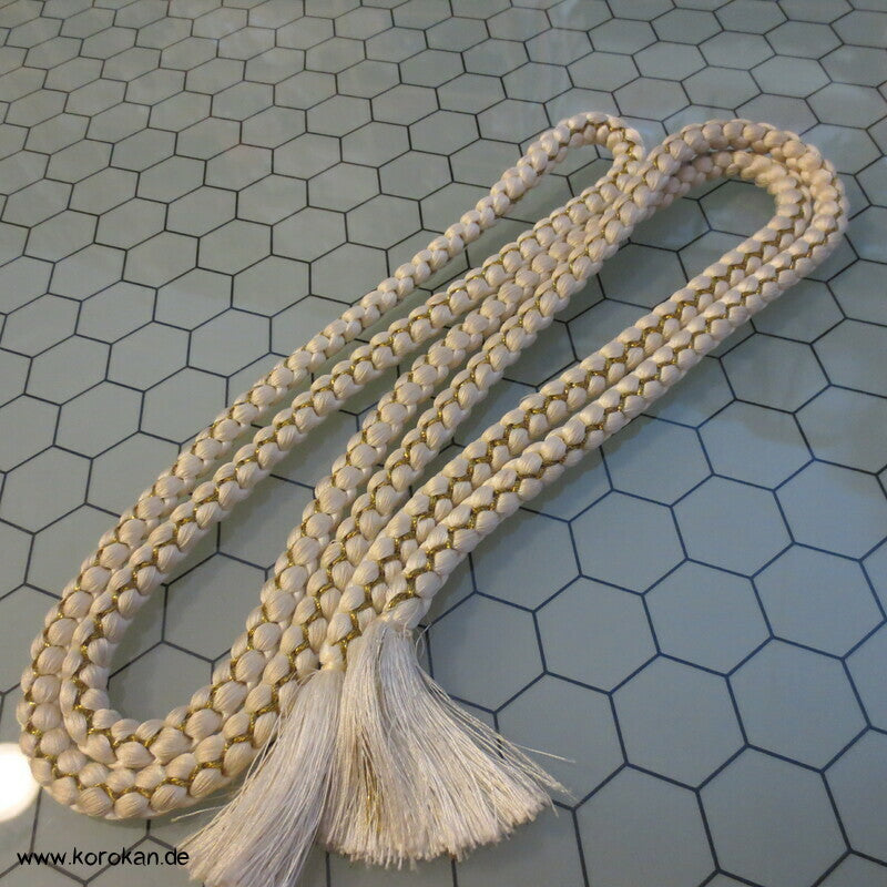 gold - offwhite Kordel Obijime, Seide / Lurex