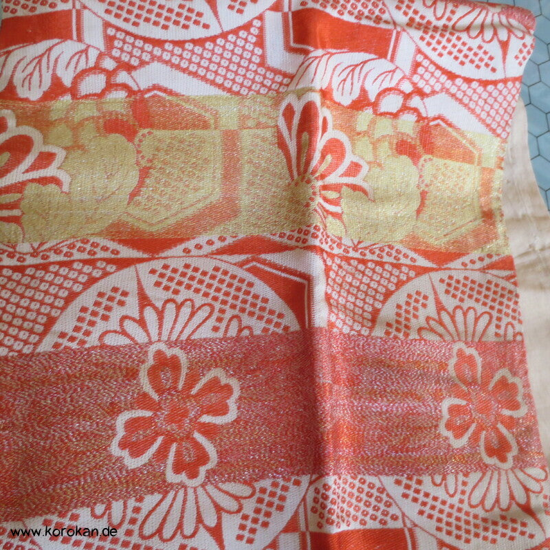 Nagoya Obi Seidenbrokat Rondelle, antik