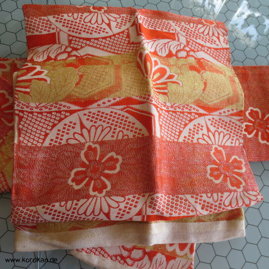 Nagoya Obi Seidenbrokat Rondelle, antik