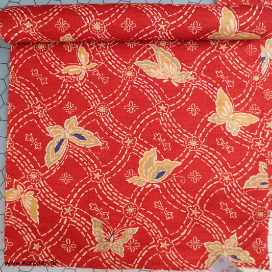 Schmetterlinge Druck Wolle / Seide Kimonostoff