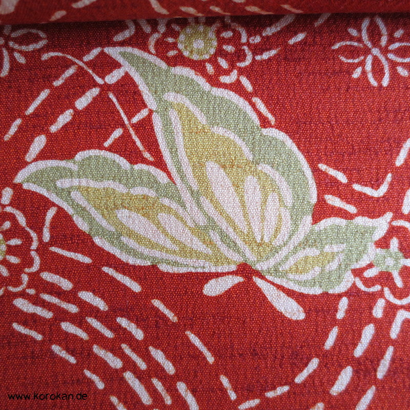 Schmetterlinge Druck Wolle / Seide Kimonostoff