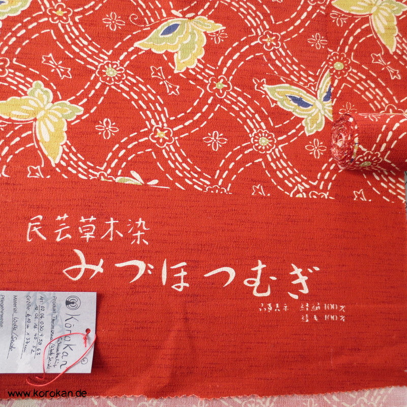 Schmetterlinge Druck Wolle / Seide Kimonostoff