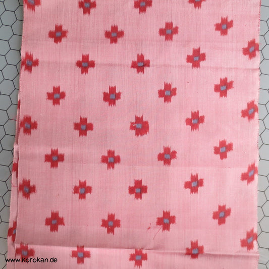 kleine Kreuze Kasuri in rosa Meisen Kimono Seide