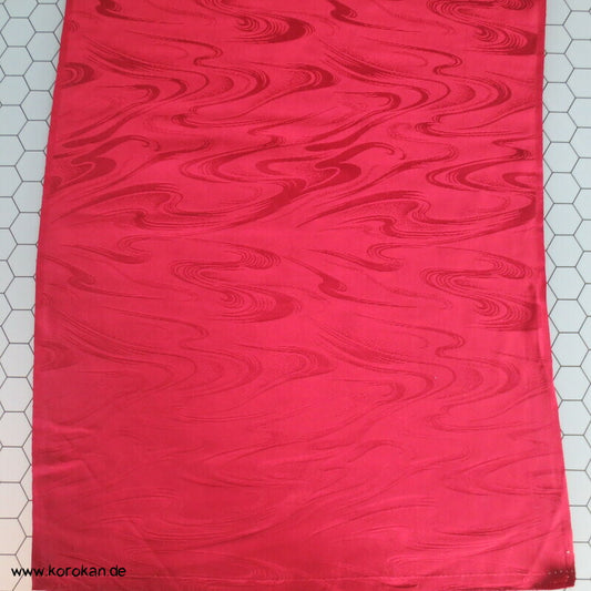 weinrote Wellen Rinzu Damast Seide Araihari Kimono