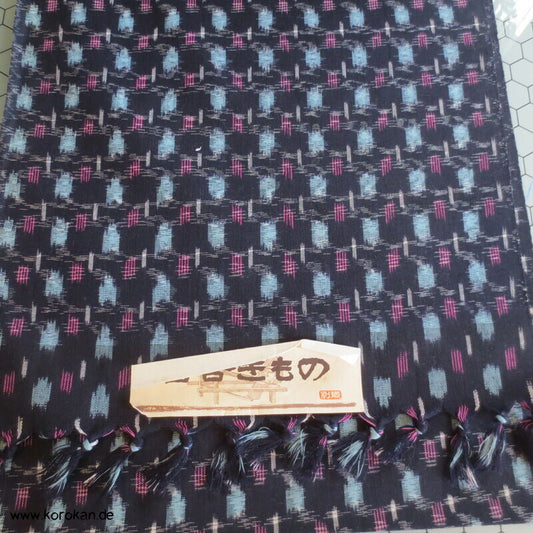 abstraktes Kasuri Kimono Wollstoff, wie Monpe