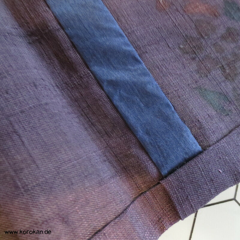Hitoe Damen Kimono Tsumugi Seide Blüten Muster, ungefüttert