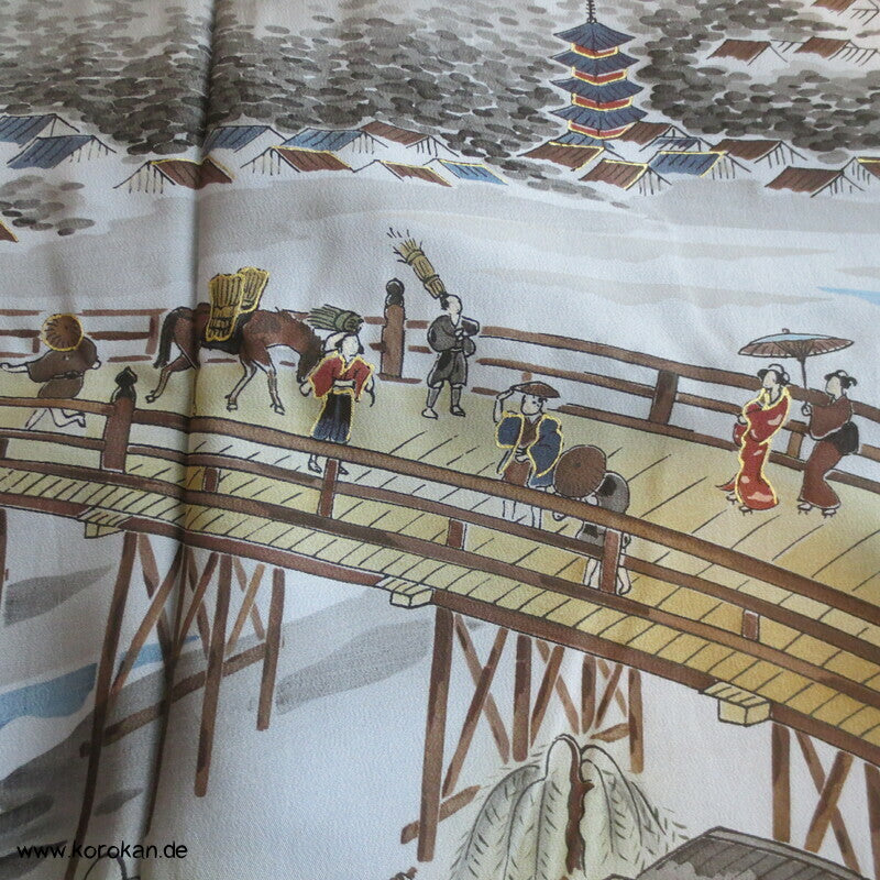 Bashi - Brücke Männer Juban Seiden Karieba