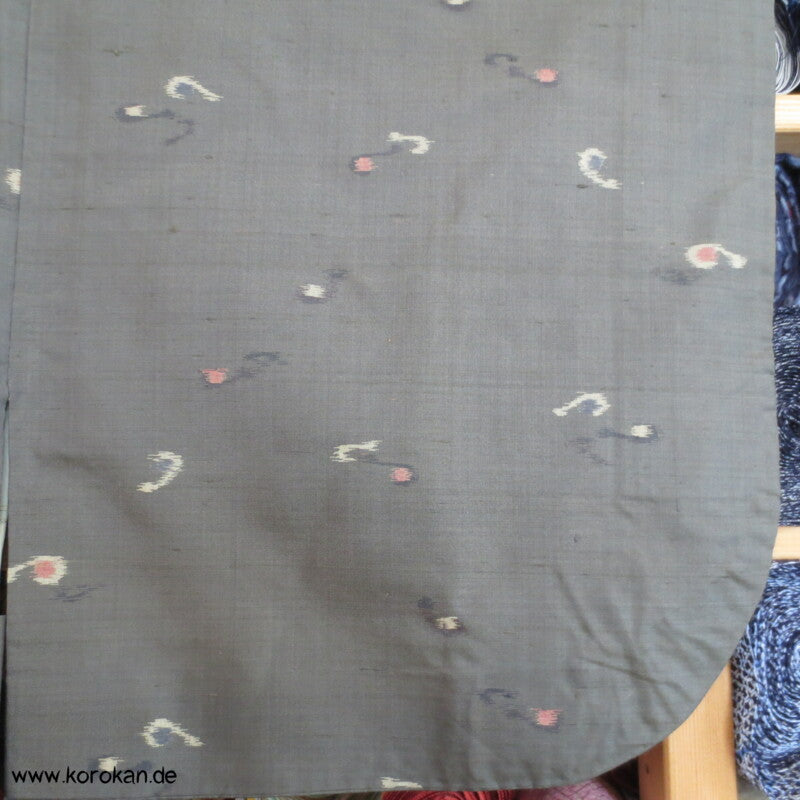 graugrünoliver Seiden Meisen Haori Kimono Jacke