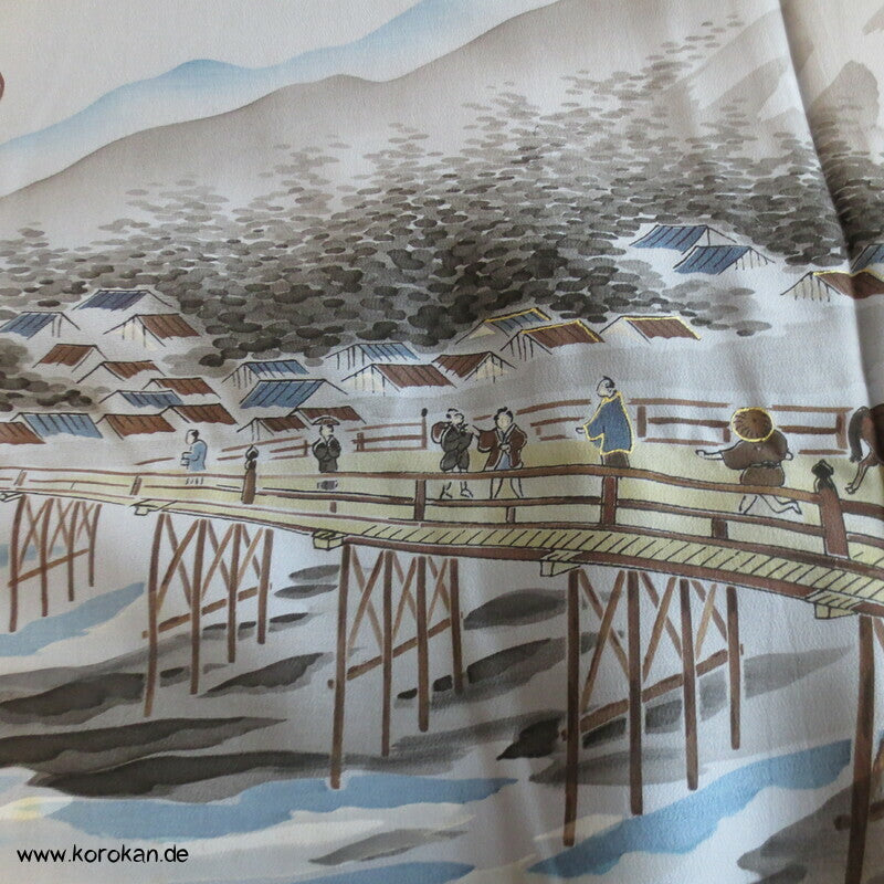 Bashi - Brücke Männer Juban Seiden Karieba