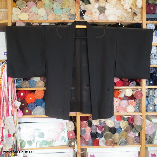 schwarz Rho Seide, Durchbruchmuster Haori