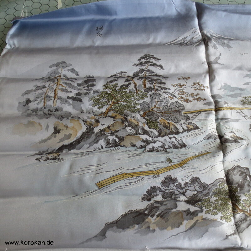 Seidenserge Haori Kimono Jacken Schulter Futter